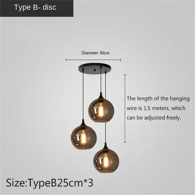 Modern Glass Chandeliers For Dining Tables Living Room Kitchen Office Coffee Hanging Lamp Nordic Home Pendan Light