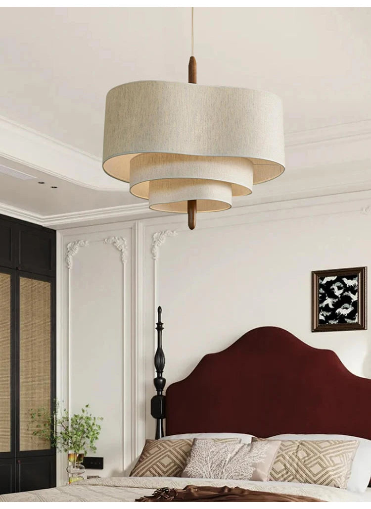 Wabi Sabi Led Ceiling Chandelier Japan Cloth Ceiling Lamp Living Room Kitchen Island Pendant Lights Home Decorations Lustre