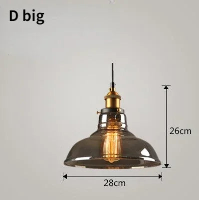 Nordic American Style Country Simple Industrial Vintage Glass Chandelier Creative Living Room Restaurant Bar Light Fixture