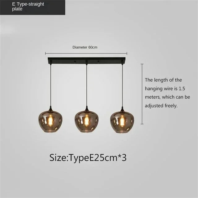 Modern Glass Chandeliers For Dining Tables Living Room Kitchen Office Coffee Hanging Lamp Nordic Home Pendan Light