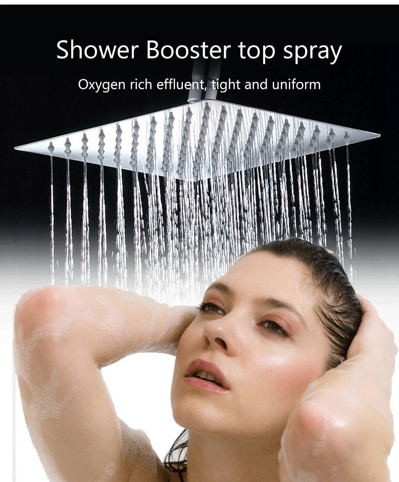 Black/Chrome Plating Bathroom Shower Set Household Copper Faucet Wall-mounted Bathtub Rain