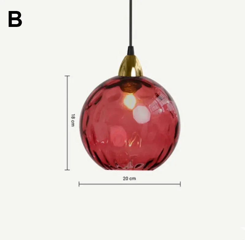 Nordic Stained Color Glass Chandelier