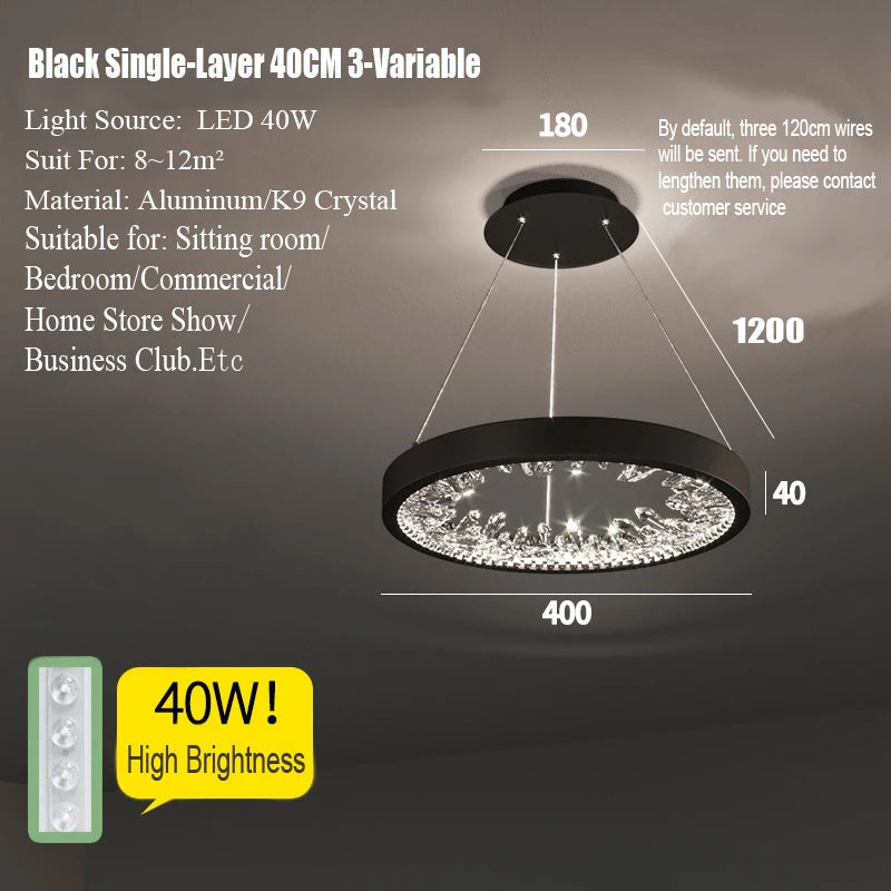 Modern Circle Rings Led Ceiling Chandelier