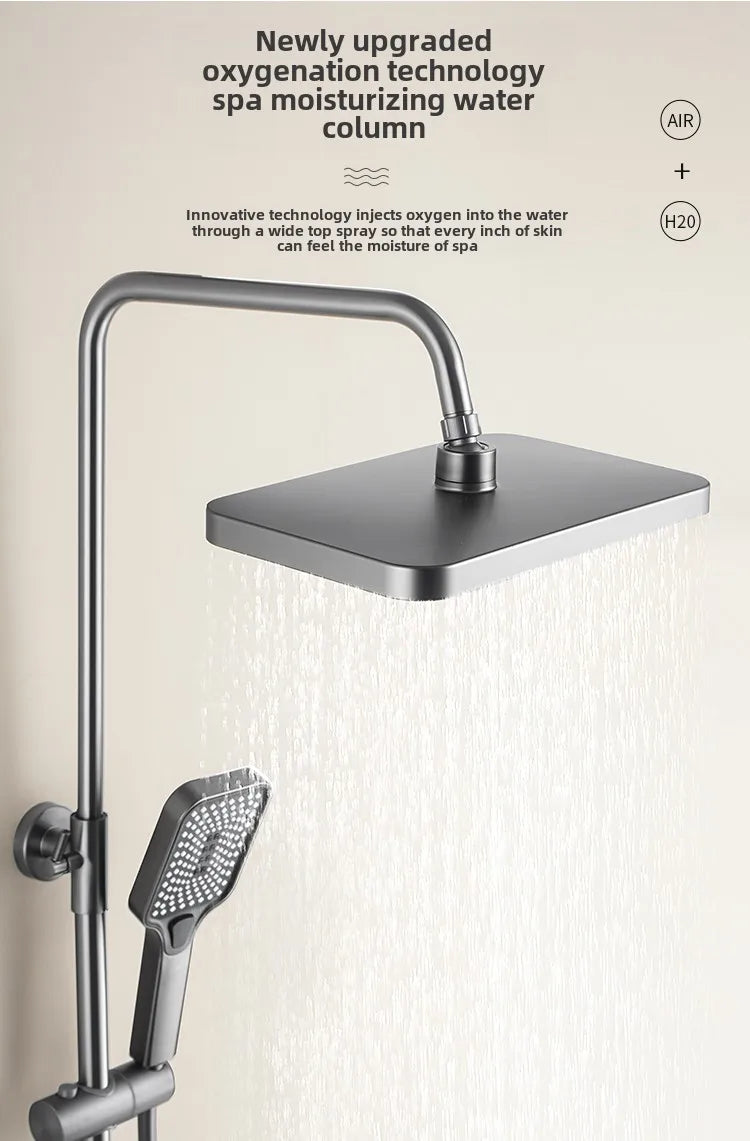 Shower Set Faucets Bathroom Piano Button Switch Bath Shower Rain Shower Complete Bathroom Head Douche