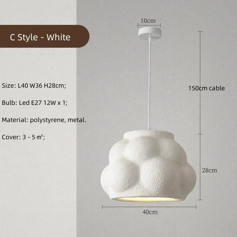 Nordic White Grey Pendant Lights Led Hanging Lighting Minimalism Suspend Bedroom Home Decor Indoor Lamps Fixtures G9 Lamp Bulb