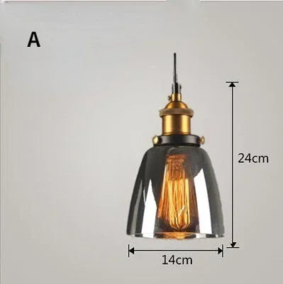 Nordic American Style Country Simple Industrial Vintage Glass Chandelier Creative Living Room Restaurant Bar Light Fixture