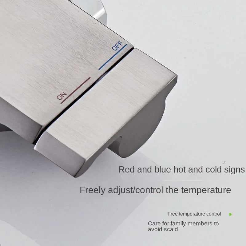 Space Aluminum Shower System Bathroom Shower Set Piano Button Switch Shower Set Bathroom Faucets Shower Head Douche