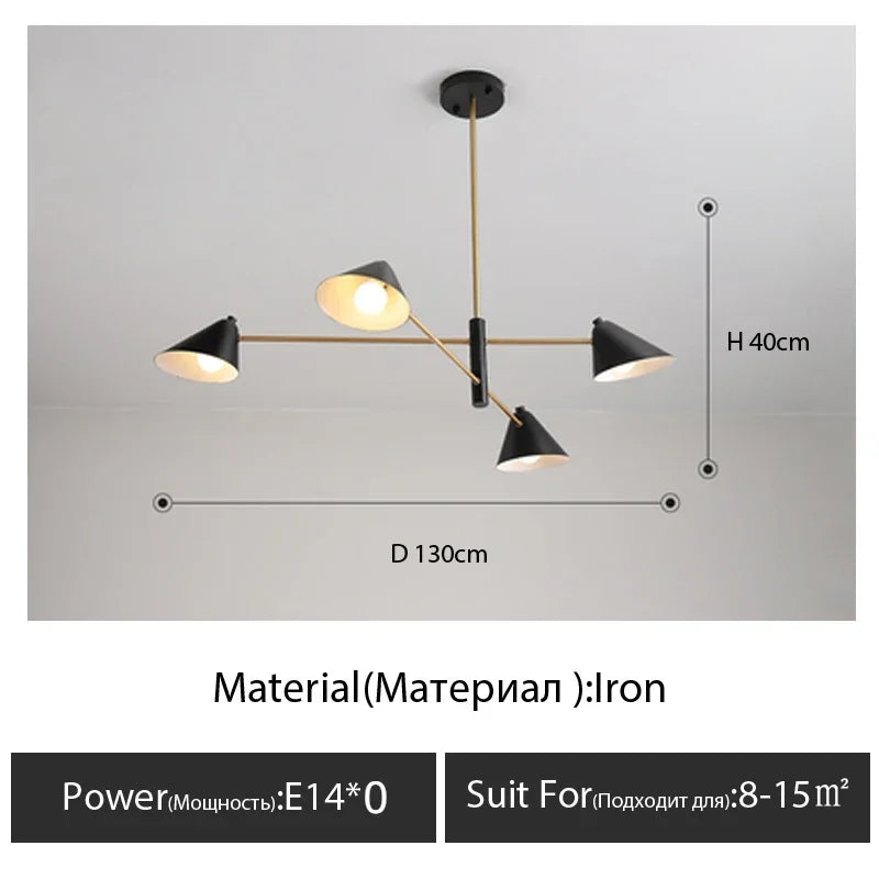 Cone Shape Pendant Light Creative Personality Art Home Living Room Chandelier Designer Minimalist Atmosphere Dining Room Lamp