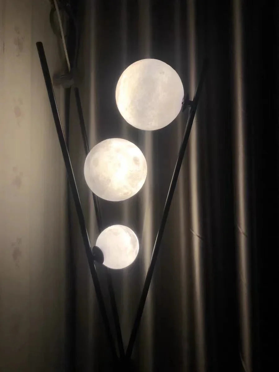Modern Led Floor Lamp 3D Moon Tripod Floor Lamps