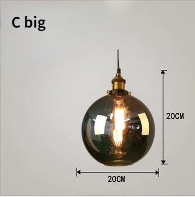 Nordic American Style Country Simple Industrial Vintage Glass Chandelier Creative Living Room Restaurant Bar Light Fixture