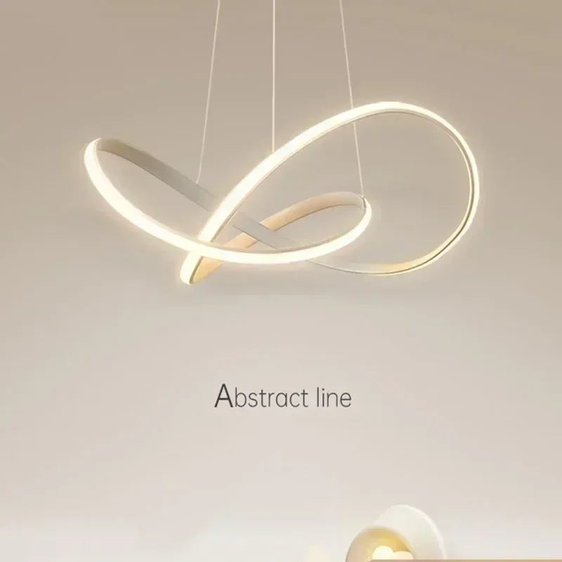 Modern LED Pendant Light Minimalist Chandelier with Remote