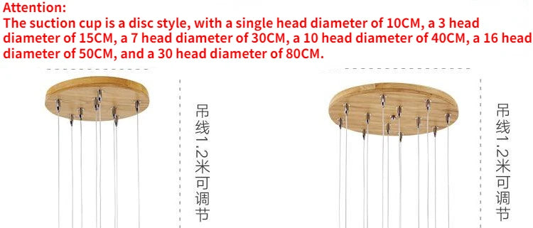 Solid Wood Creative Art Pendant Light