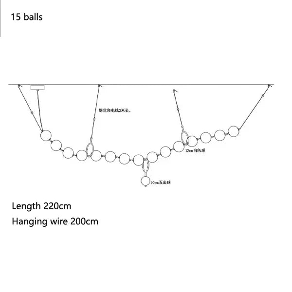 Necklace Glass Ball Pendant Hanging Light