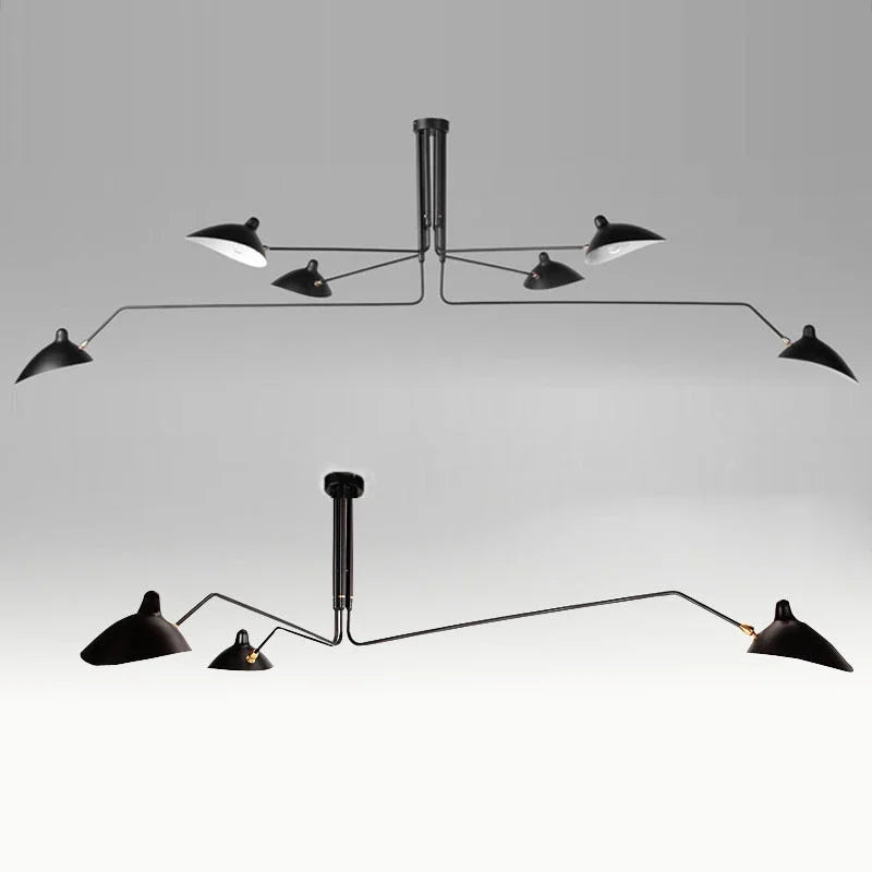 Nordic Retro Multi heads Pandent Lamp Simple Design Ceiling Postmodern Home Lighting Living Room Led Luminaire