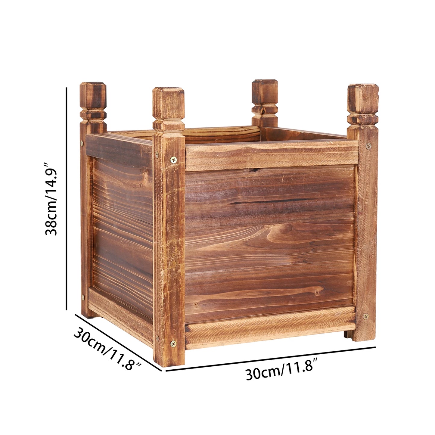 Pine Raised Flower Bed Planter