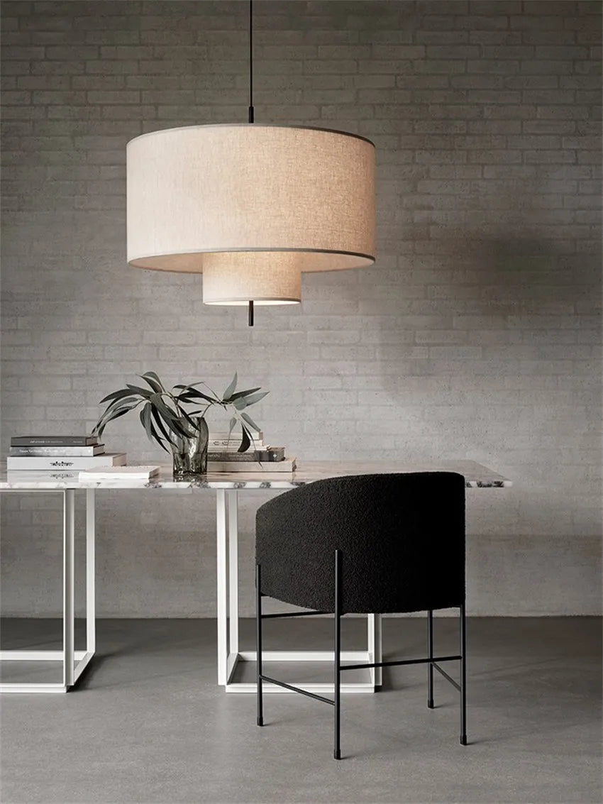 Margin Pendant Japanese Linen Cloth Lamp