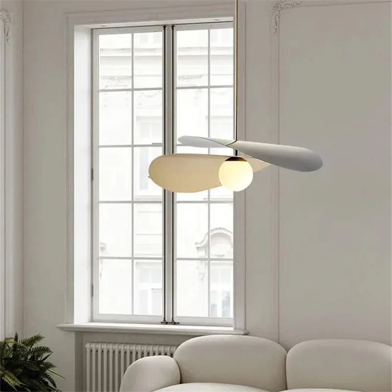 Olivia Pendant lamp French Designer Lotus Leaf Lamp loft Dining Room office table lamp Metal Bar cloth Shop Suspension hat lamp