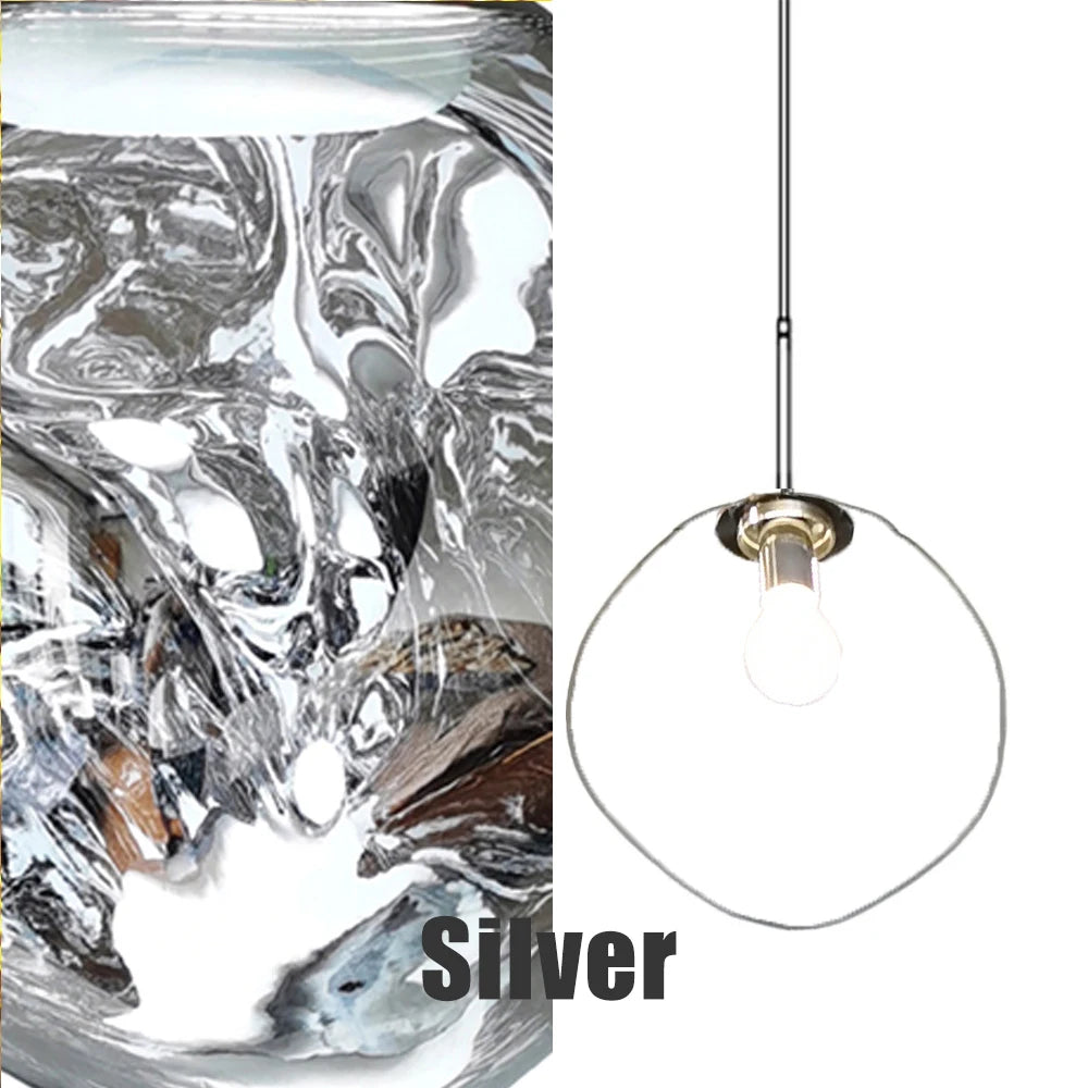 Modern PVC Glsss Pendant Lights Lighting LOFT Bedroom Living Room Decor Hanging Lamp Bar Cafe Lava Pendant Lamp Light Fixture