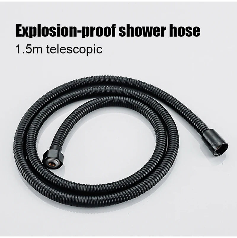 Bathroom Shower Set Black Gold Rain Shower Faucet Thermostatic Digital Display Shower Mixer Taps Copper Shower Systems for Bath
