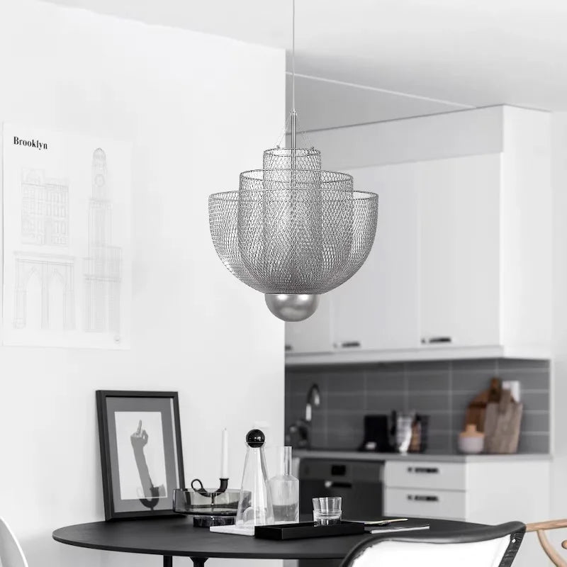 Modern Nordic Metal Cage Hanging Pendant Lights