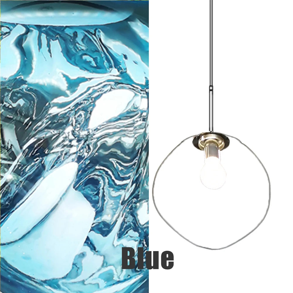 Modern Glass Pendant Light Nordic LED Lava lustre Dining Room Living Room Cabinets Home Decor Hanging Lamps Ceiling Chandelier