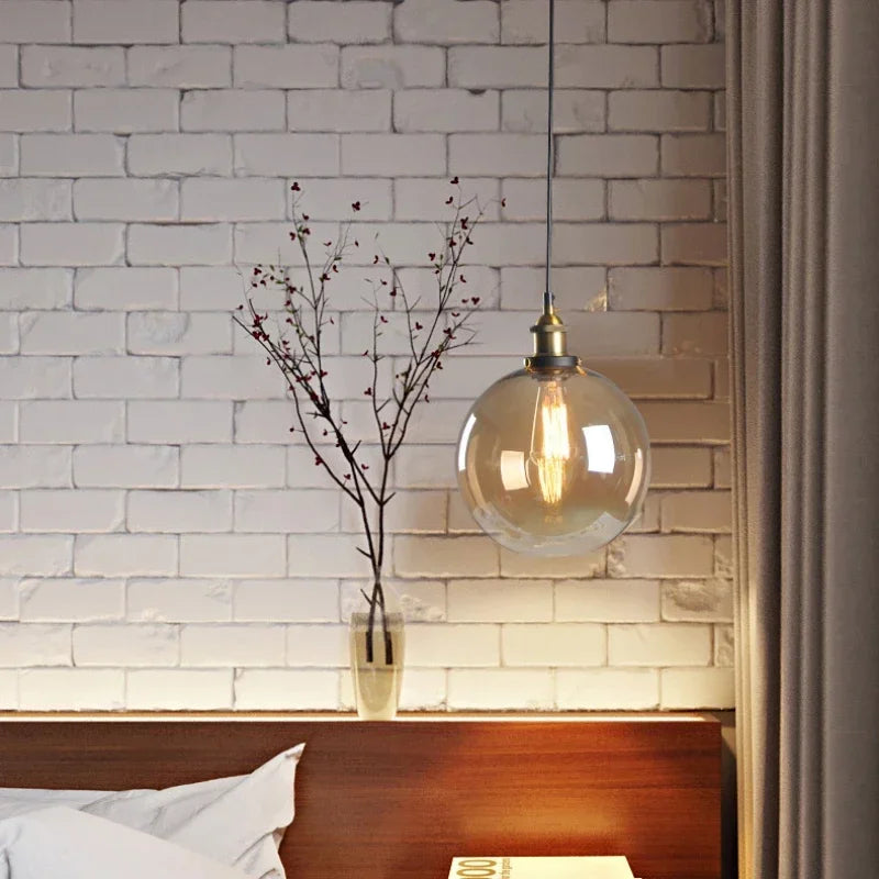 Nordic American Style Country Simple Industrial Vintage Glass Chandelier Creative Living Room Restaurant Bar Light Fixture