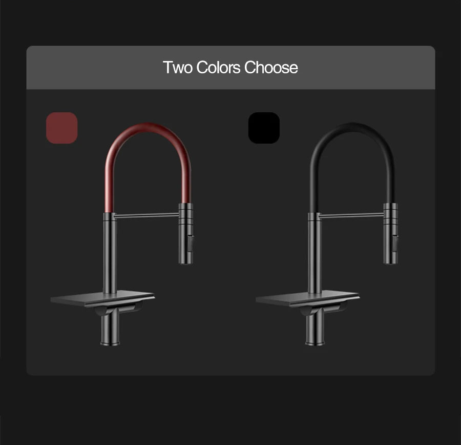 ASRAS Flying Rain Waterfall Faucet Hot And Cold Water Kitchen Faucet Single Handle Switch Pull Out 360 Degree Kitchen Mixer Tap