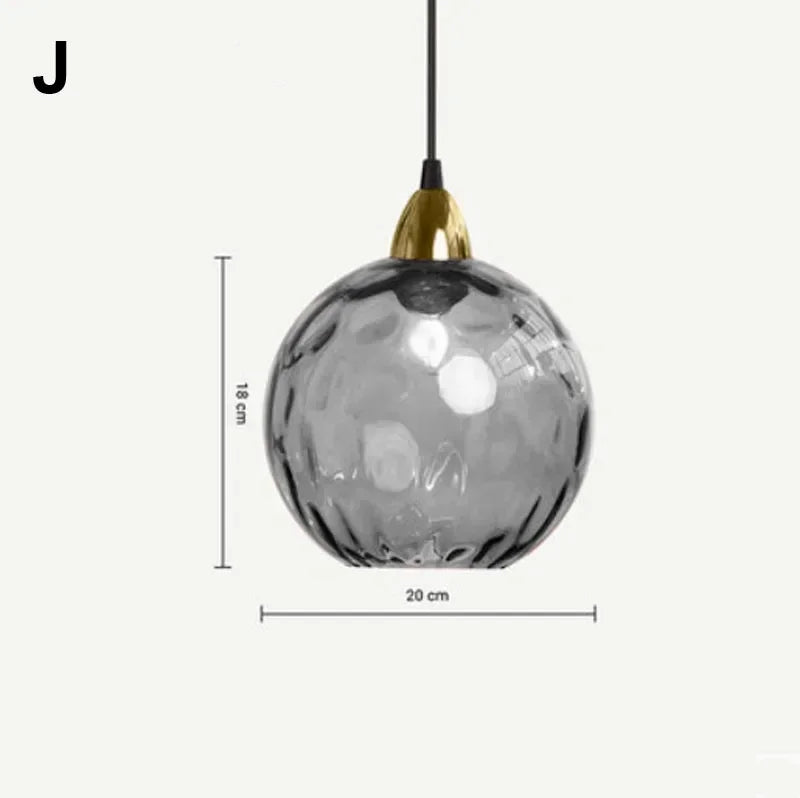 Nordic Stained Color Glass Chandelier