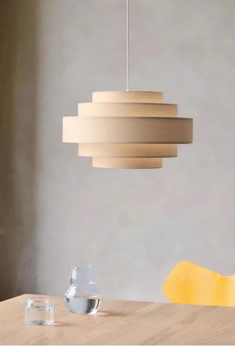 Nordic Fabric Pendant Light Wabi Sabi Led Chandelier for Living Room Bedroom Home Decor White cloth Pendant lamp