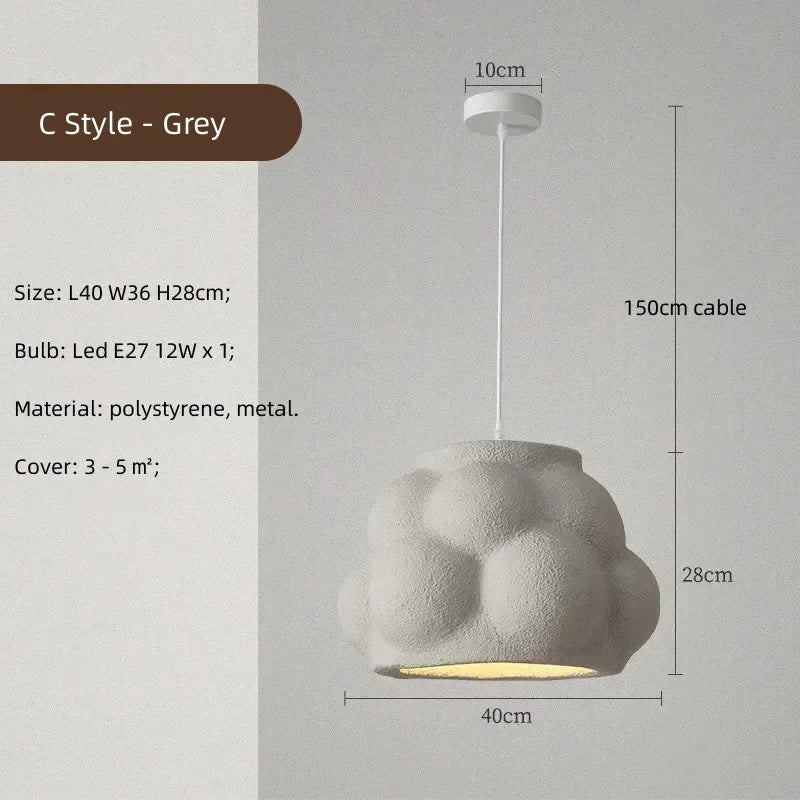 Nordic White Grey Pendant Lights Led Hanging Lighting Minimalism Suspend Bedroom Home Decor Indoor Lamps Fixtures G9 Lamp Bulb