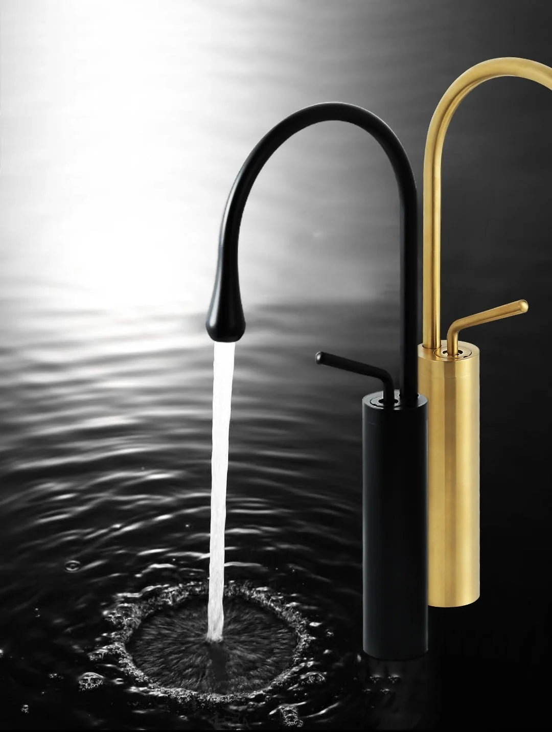 Modern Bathroom Faucet High Arc Single Handle Sink Faucet Brass Washbasin Hot and Cold Water Faucet with Hose Accessories