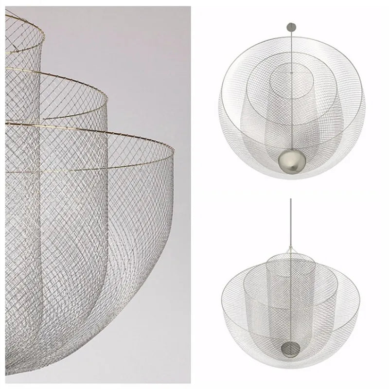 Modern Nordic Metal Cage Hanging Pendant Lights