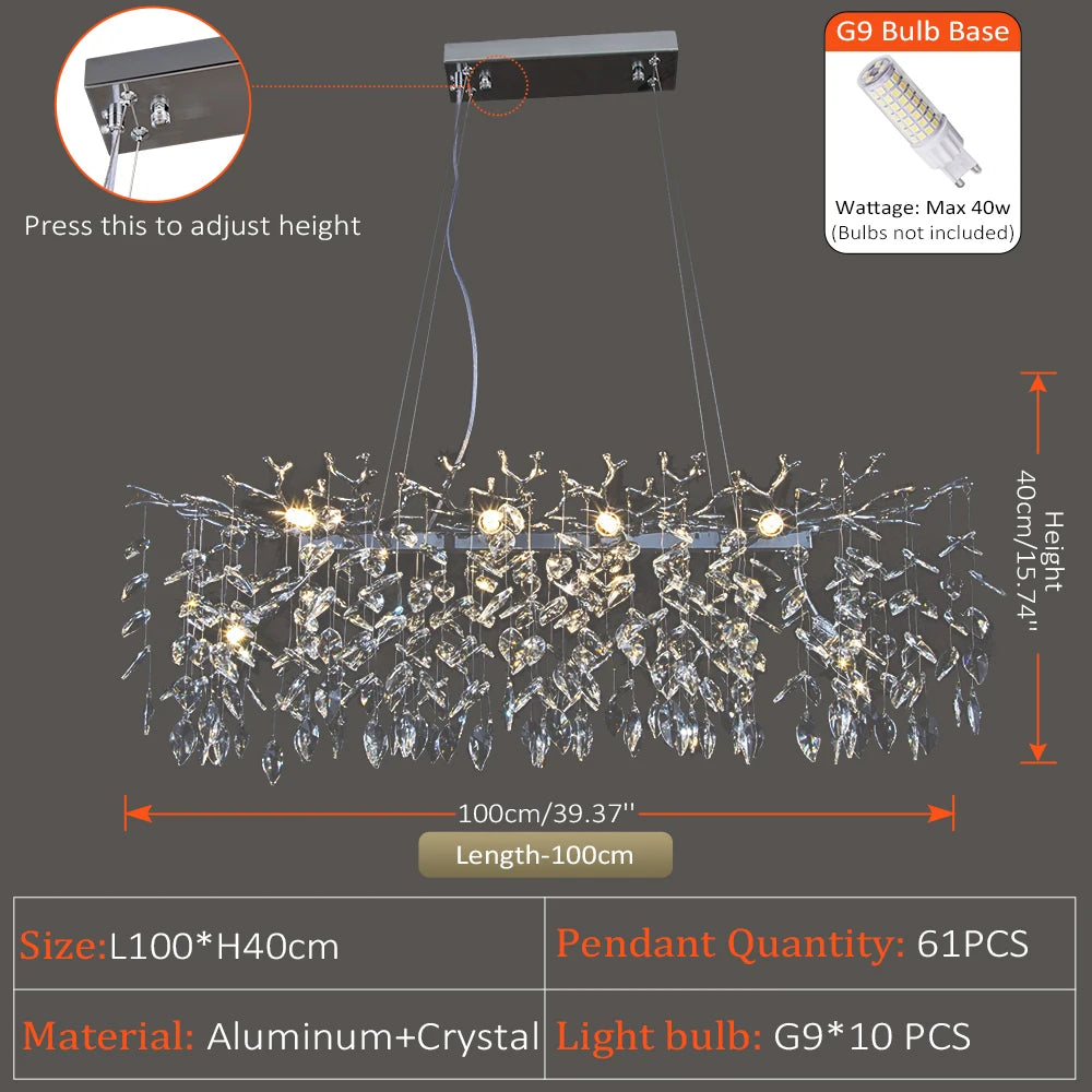 Round Luxury Gold Crystal Chandelier