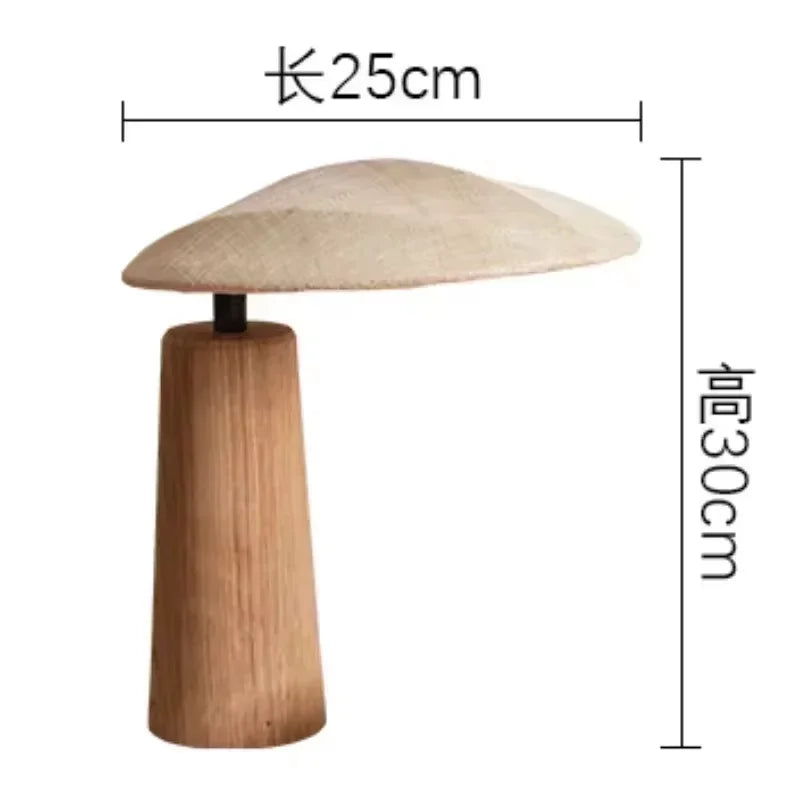 Japanese Zen Art Wabi-sabi Solid Wood Table Lamp