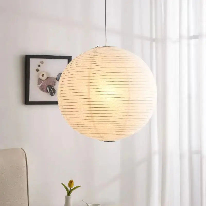 Japanese Noguchi Chandelier Rice Paper Paper Art Lantern Pendant Light for Bedroom Living room study Paper Pendant lamp