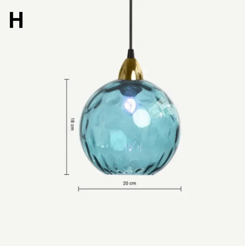 Nordic Stained Color Glass Chandelier