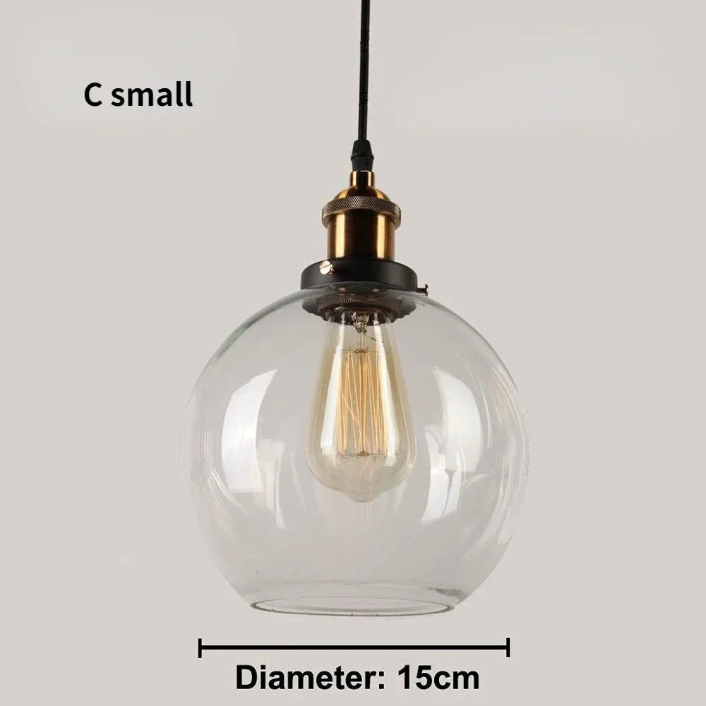 Nordic American Style Country Simple Industrial Vintage Glass Chandelier Creative Living Room Restaurant Bar Light Fixture