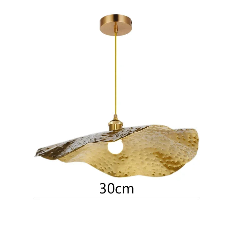 New Chinese Style Creative Zen Lotus Leaf Chandelier Wrought Iron Tea Table Retro Dining Bar Tea Room Hot Pot Shop LED Light