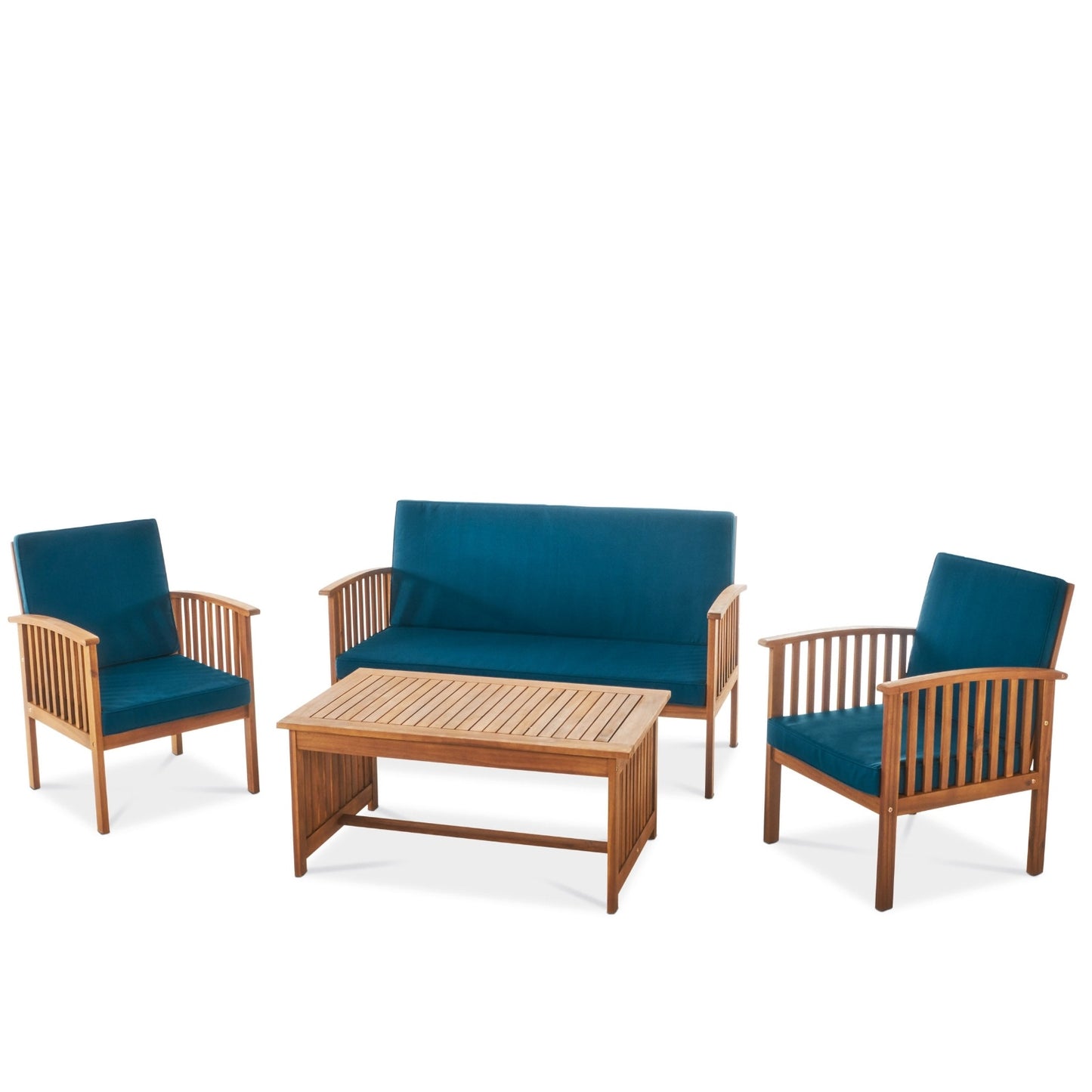 Outdoor 4 PC Acacia Wood Sofa Set