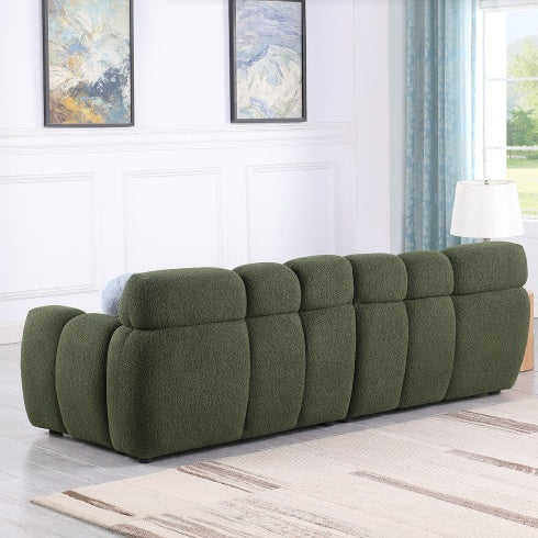 3 Seat Boucle Sofa in Black