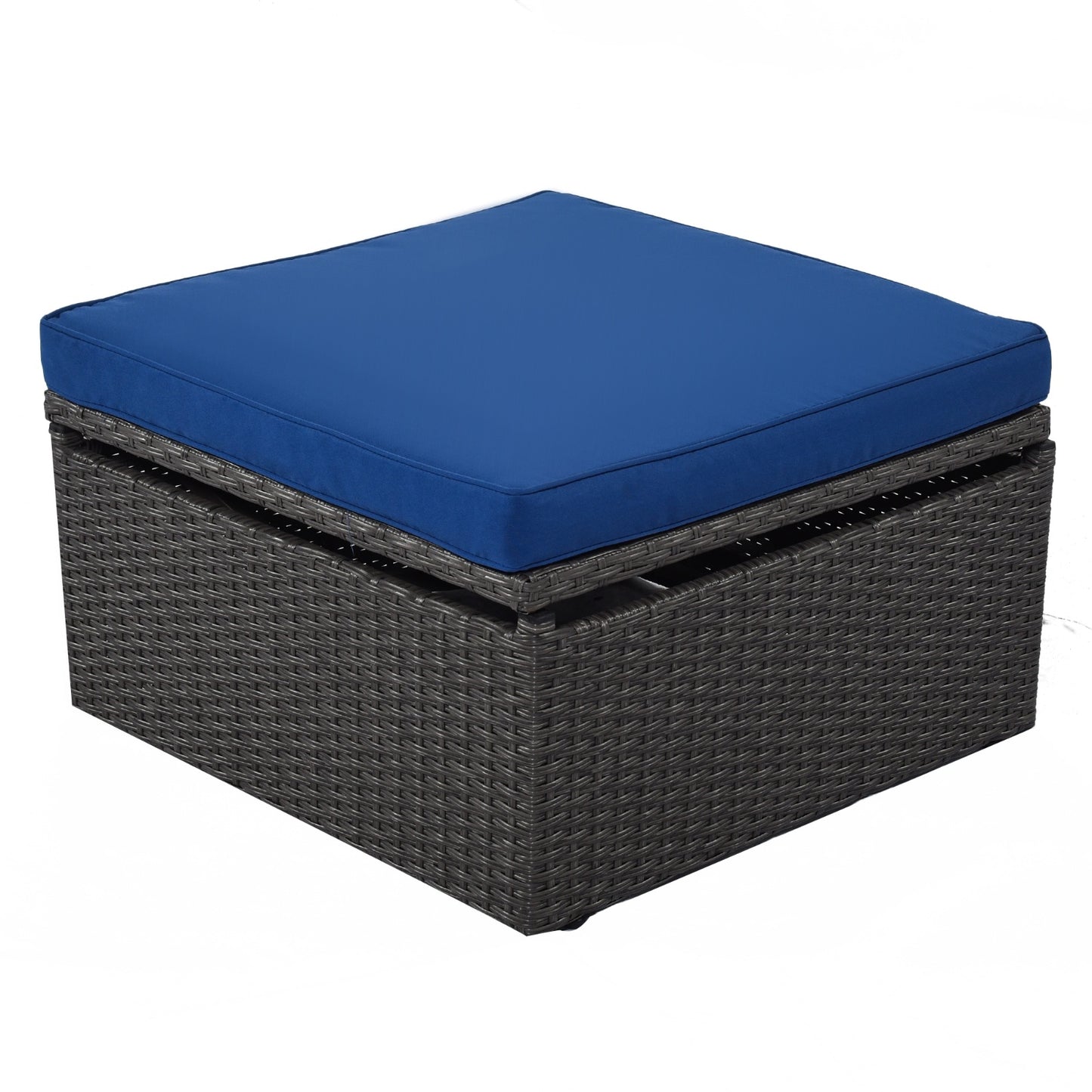 U Style Daybed With Canopy and Wicker Sectional Seating