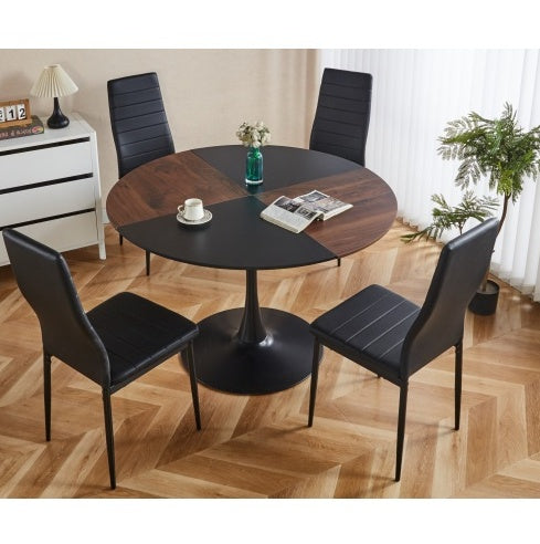 5 pieces Mid-Century Dining Set with Metal Leg