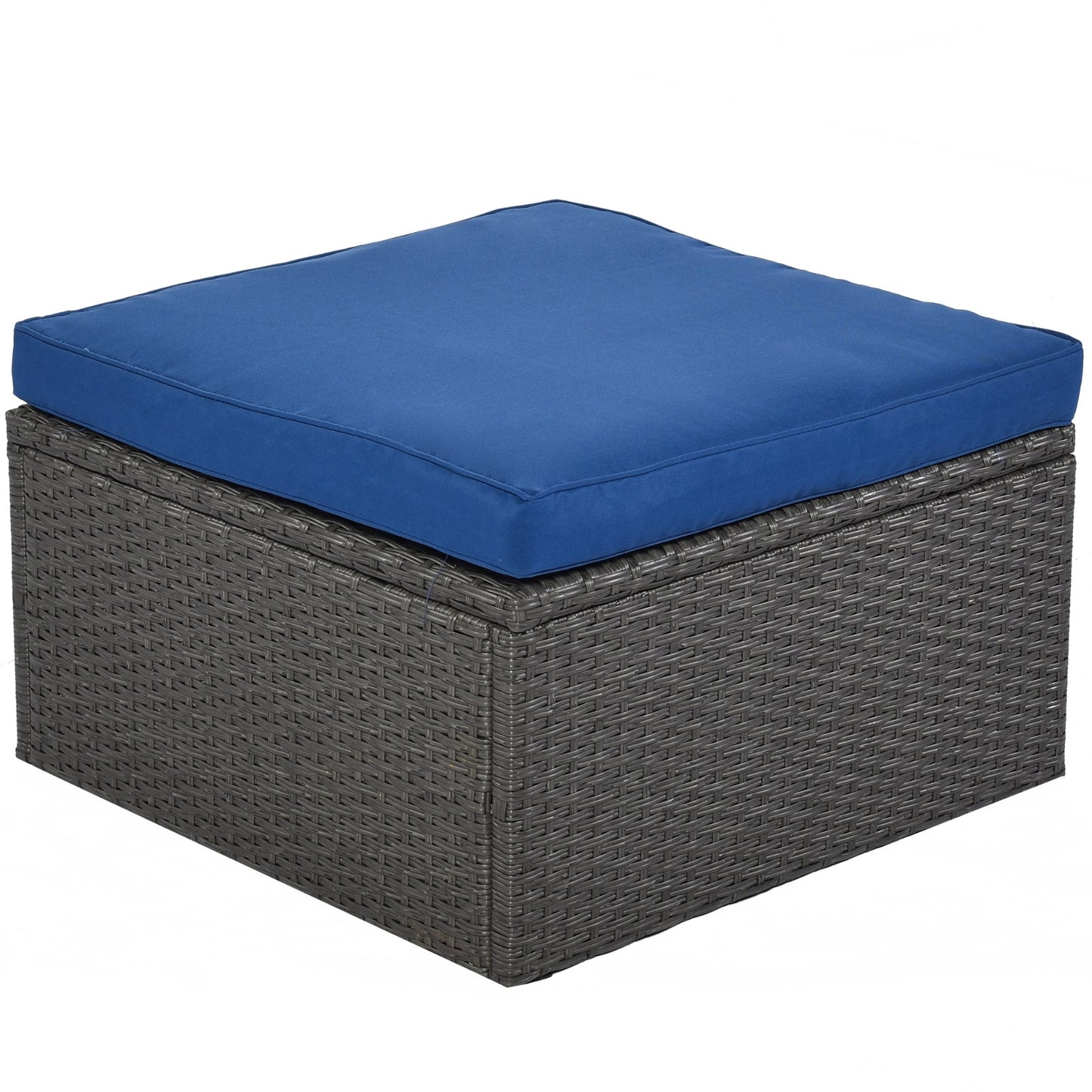 U Style Daybed With Canopy and Wicker Sectional Seating