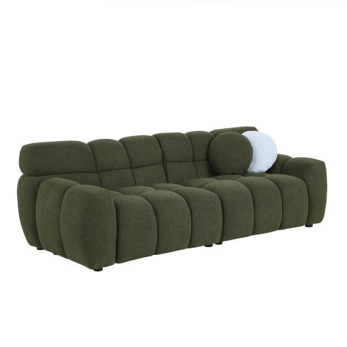3 Seat Boucle Sofa in Black