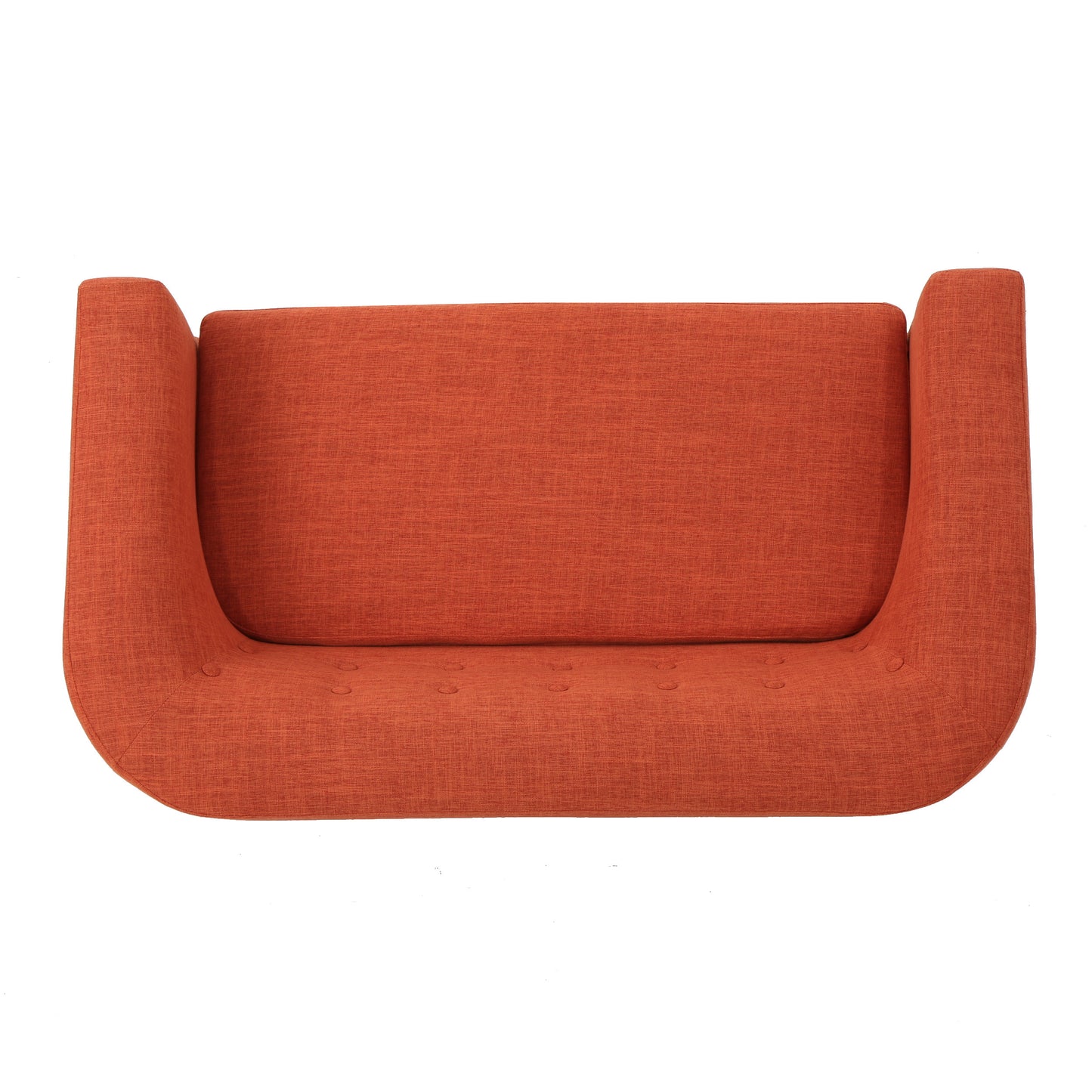 Modern Burnt Orange Double Sofa
