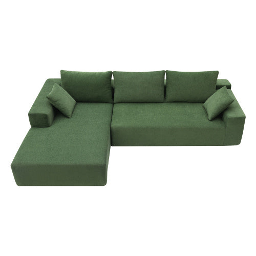 Modular Combination Living Room Sofa Set in Army Green