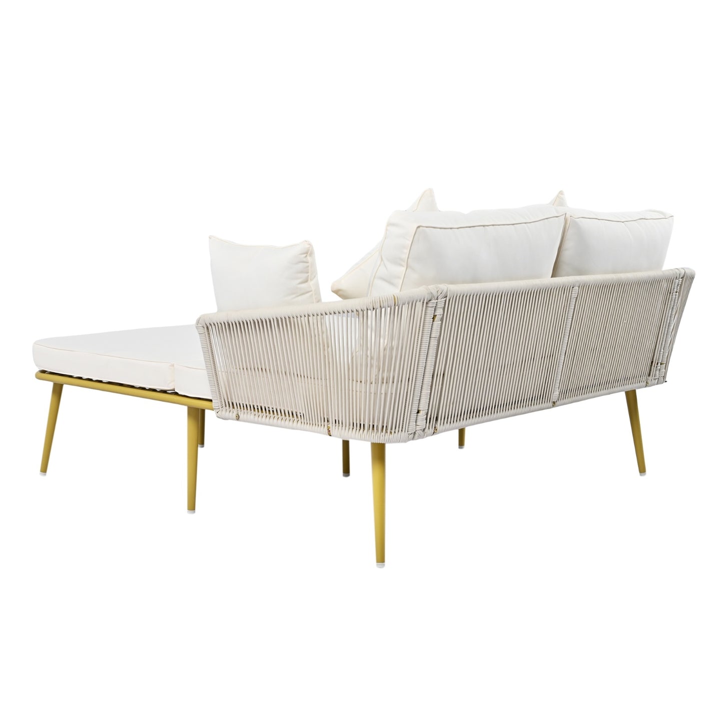 Outdoor Daybed with Rope Backrest