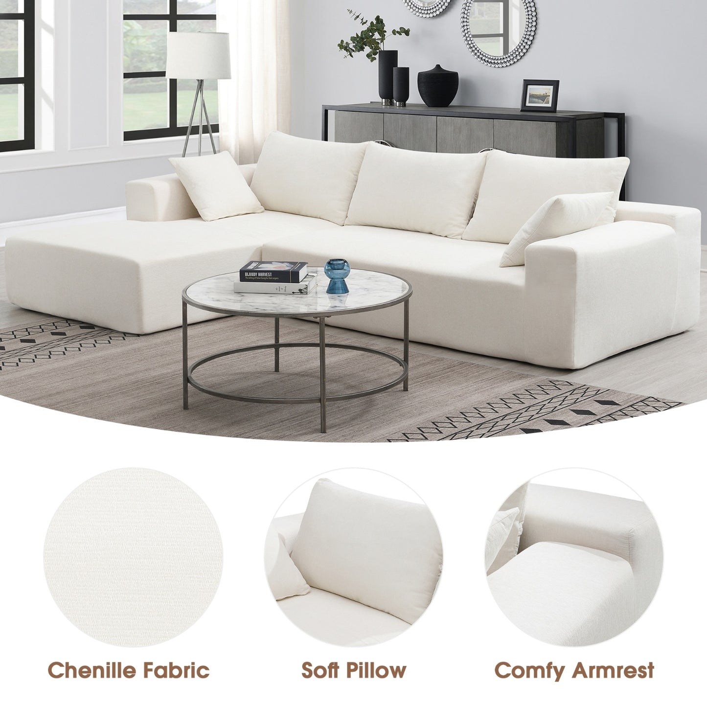 Modern Cream Modular Sectional