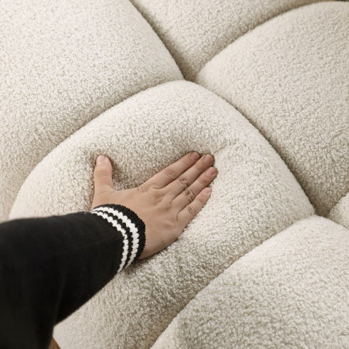 3 Seat Boucle Sofa in Black