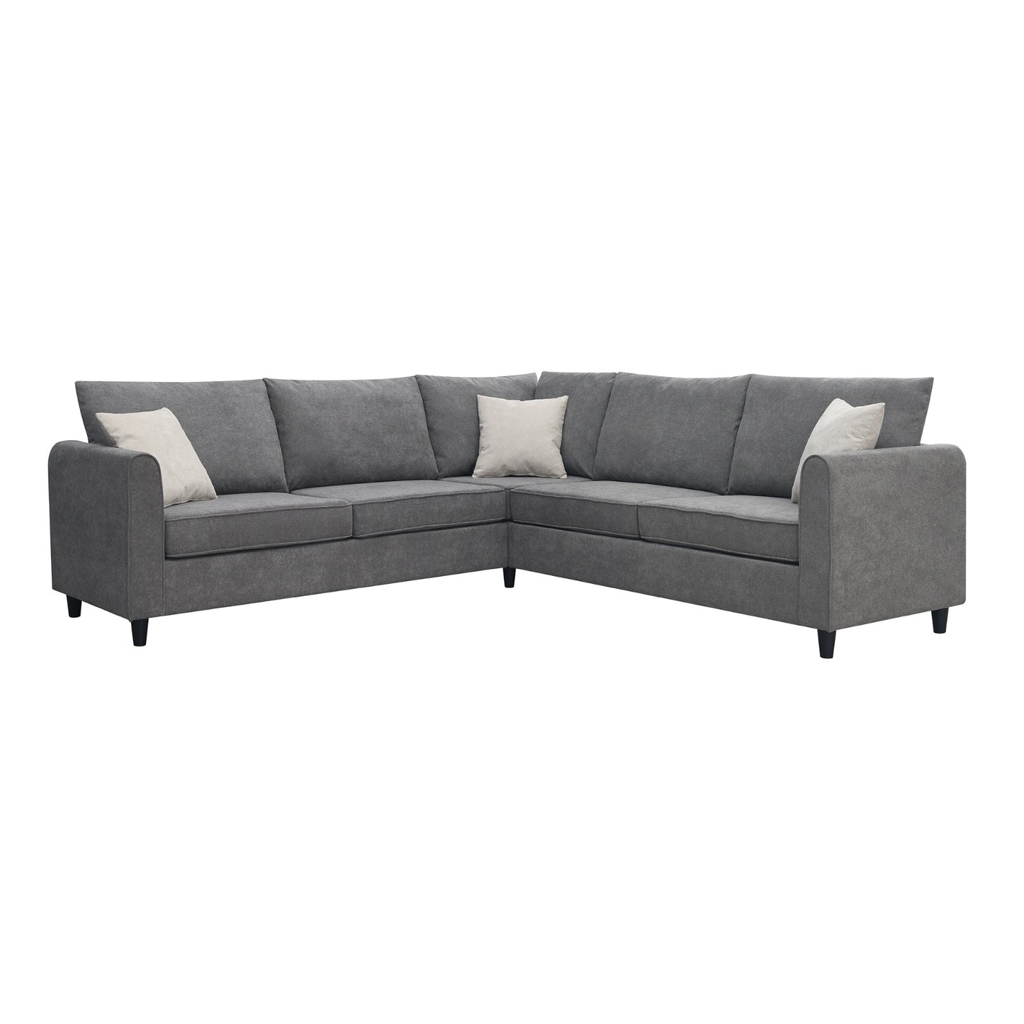 Modern Grey L-Shape Sectional Sofa